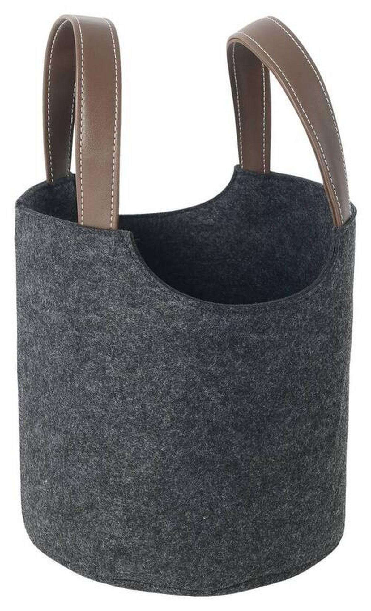 Korbset Malia - Dunkelgrau, KONVENTIONELL, Kunststoff/Textil (21/33cm) - James Wood