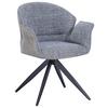 Armlehnstuhl Hilda Grau/Schwarz Gepolstert - Schwarz/Grau, MODERN, Textil/Metall (61/81/60cm) - MID.YOU