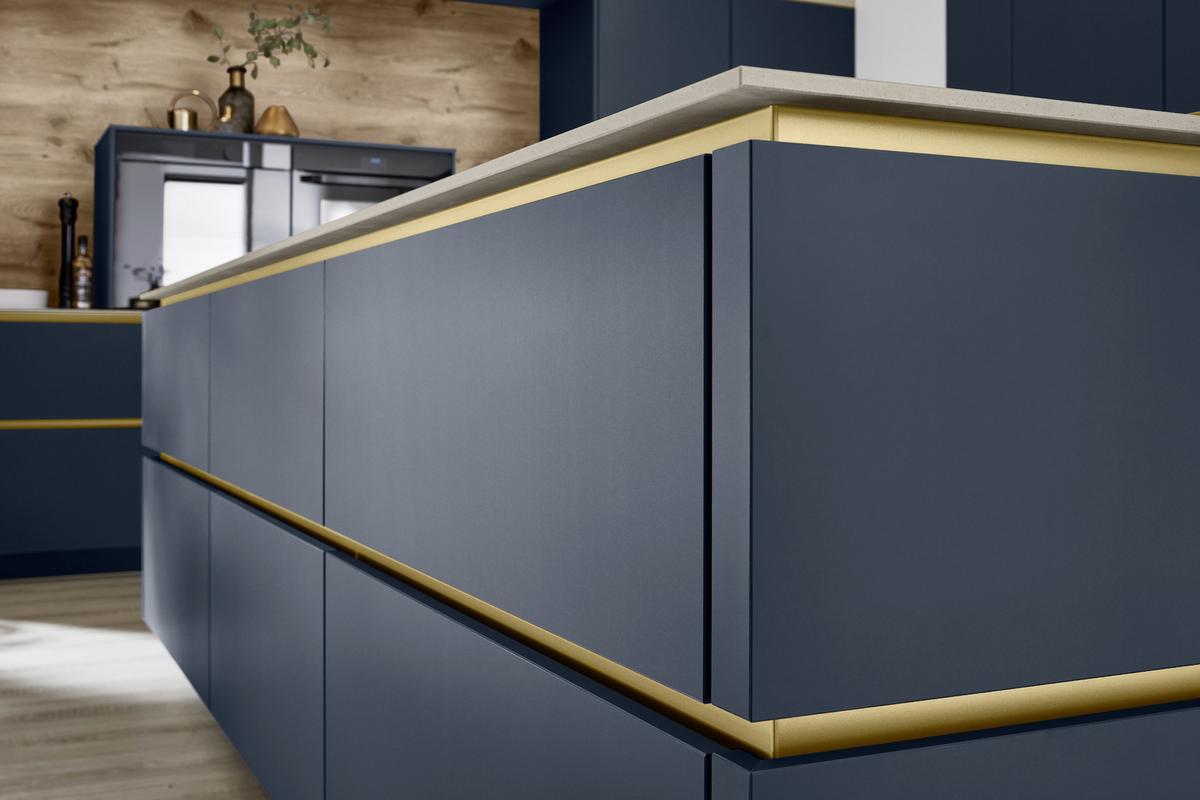 Einbauküche Eastbourne Frei Planbar Modern, Grifflos - MODERN, Holzwerkstoff - Vertico