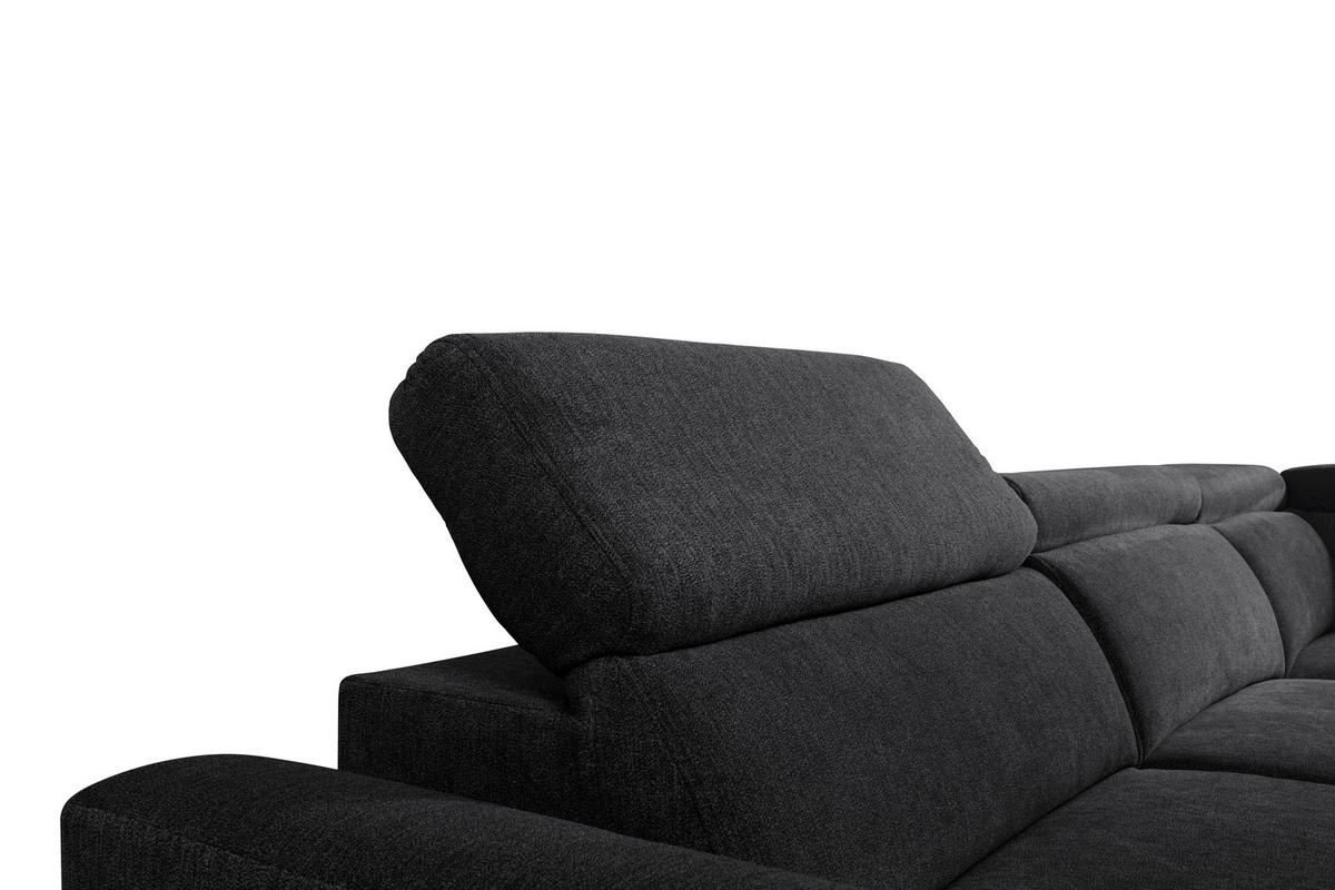 Ecksofa Lapis Schwarz S: 255/217 Cm - Schwarz, KONVENTIONELL, Textil (255/217cm) - MID.YOU