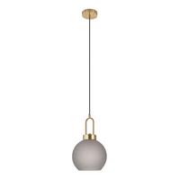 Hängeleuchte Luton Pendant - Messingfarben/Grau, Basics, Glas/Metall (25/33cm)