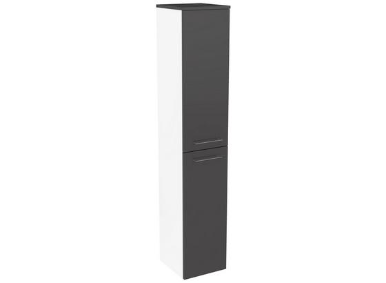 Hochschrank mit Türdämpfer Lima B: 30,5cm, Grau + Weiß - Weiß/Grau, MODERN, Glas/Holzwerkstoff (30,5/160,5/32cm) - Fackelmann Hochschrank mit Türdämpfer Lima B: 30,5cm, Grau + Weiß - Weiß/Grau, MODERN, Glas/Holzwerkstoff (30,5/160,5/32cm) - Fackelmann