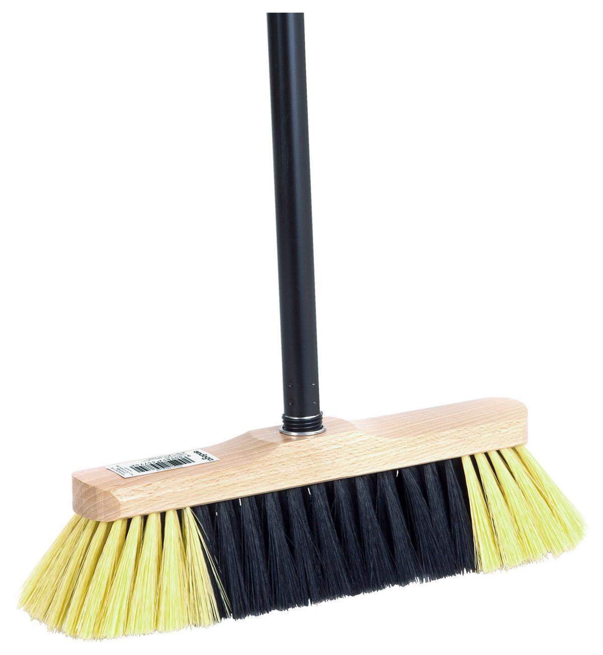 Besen mit Metallstiel L: 126 cm Kunststoff-Borsten - Kirschbaumfarben, KONVENTIONELL, Kunststoff/Metall - Ondega