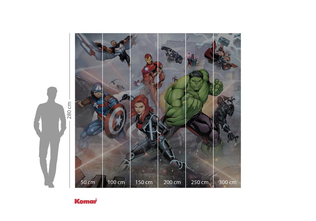 Fototapete Avengers Street Revenge - Multicolor, Trend, Papier (300/280cm)