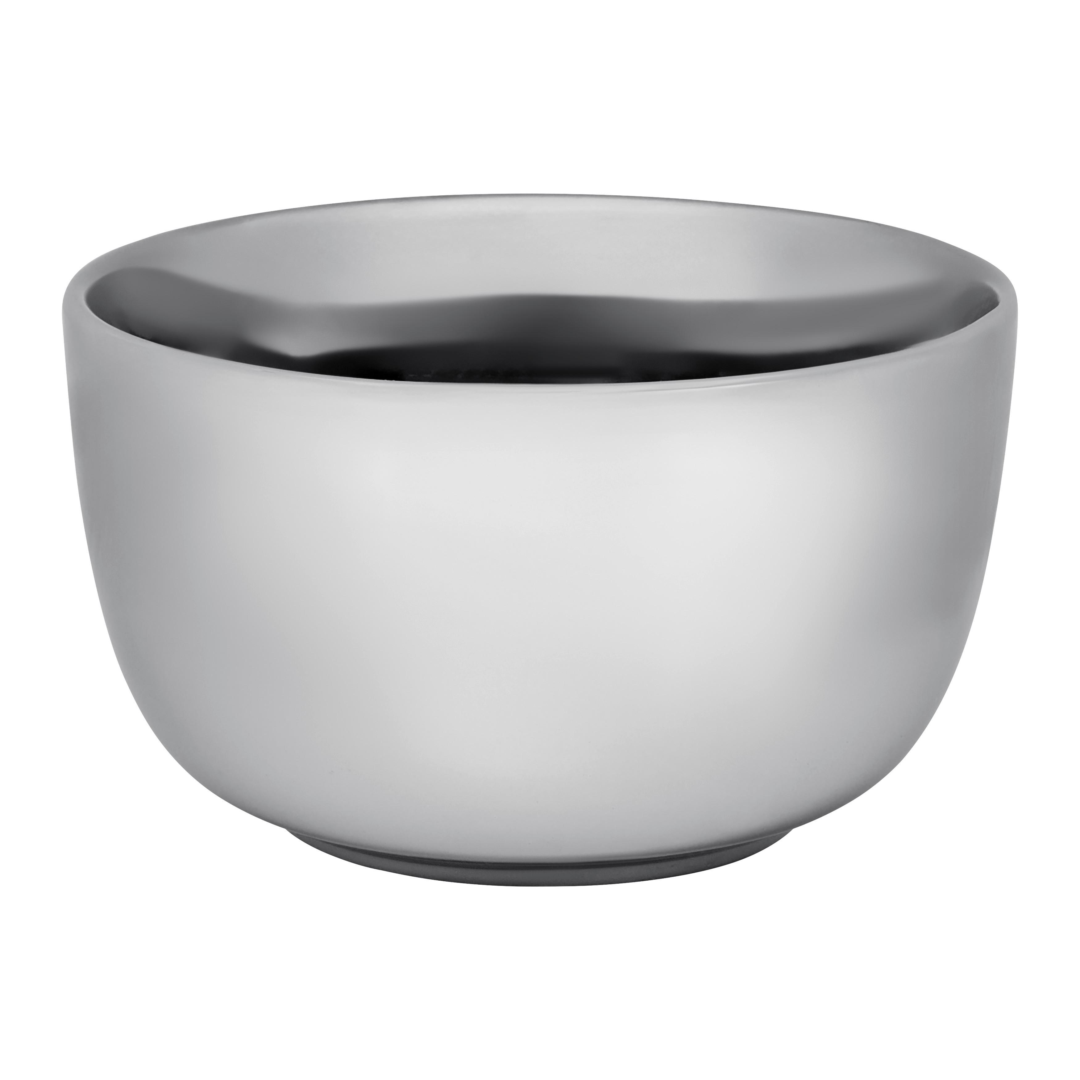 Miska na cereálie SHINY SILVER - strieborná, Modern, keramika (13,8/8,2cm) - Mömax