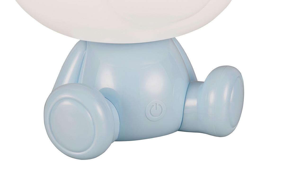 LED-Tischleuchte Hopper Blau Weiß B: 16,5 cm - Blau/Weiß, LIFESTYLE, Kunststoff (19,5/16,5/24,5cm)