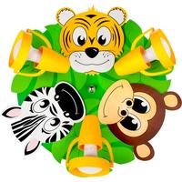 Kinderdeckenleuchte 5248420 Safari - Affe - Gelb/Braun, Basics, Holzwerkstoff/Kunststoff (36/14cm)
