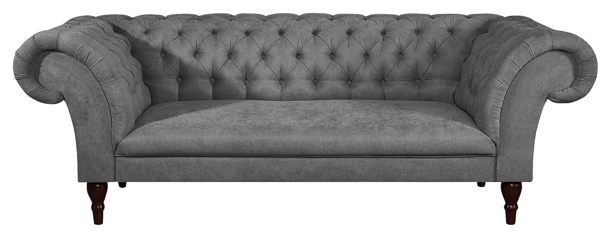 3-Sitzer-Sofa Preston Grau B: 232 cm - Braun/Grau, Design, Textil (232/79/97cm) - Livetastic