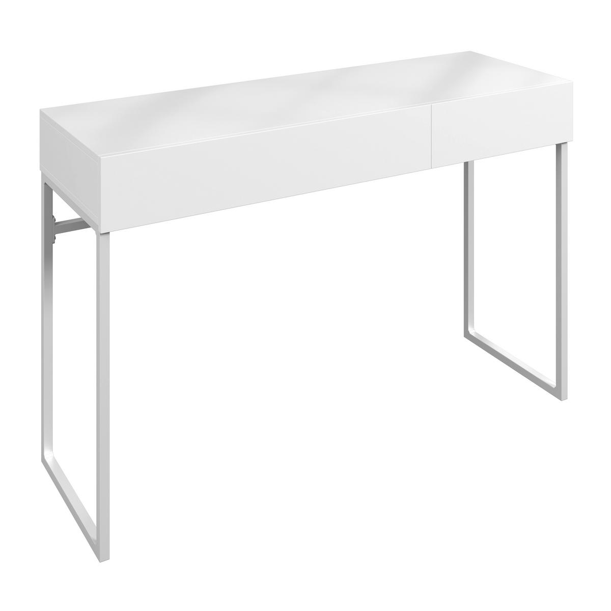 KONZOLOVÝ STOLEK FINN - bílá, Moderní, kov/kompozitní dřevo (120/78/40cm) - Bessagi Home