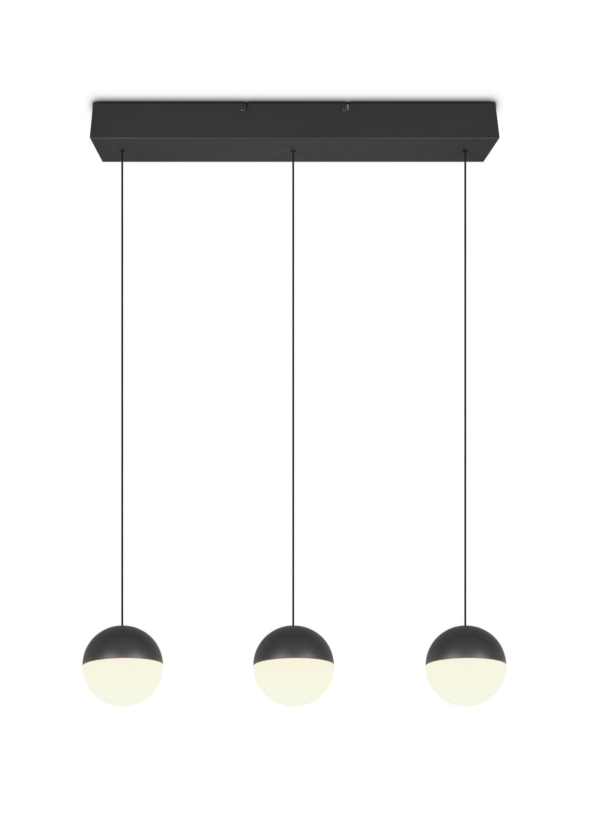 ZÁVĚSNÉ LED SVÍTIDLO SESTINE - černá, Moderní, kov/plast (60/9/150cm) - Mömax