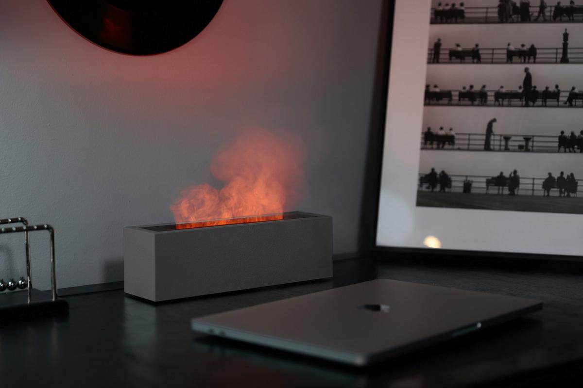 Difuzér FIRE & MORE - antracitová, Design, plast (24,7/6,6/7,7cm) - Mömax