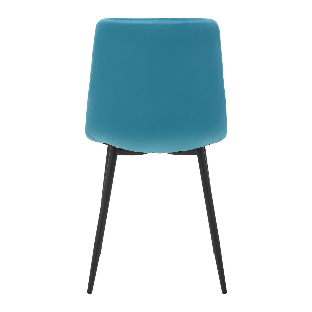 Jídelní židle RIA petrolejová - petrolej/černá, Moderní, kov/dřevo (43,5/87/54cm) - Bessagi Home