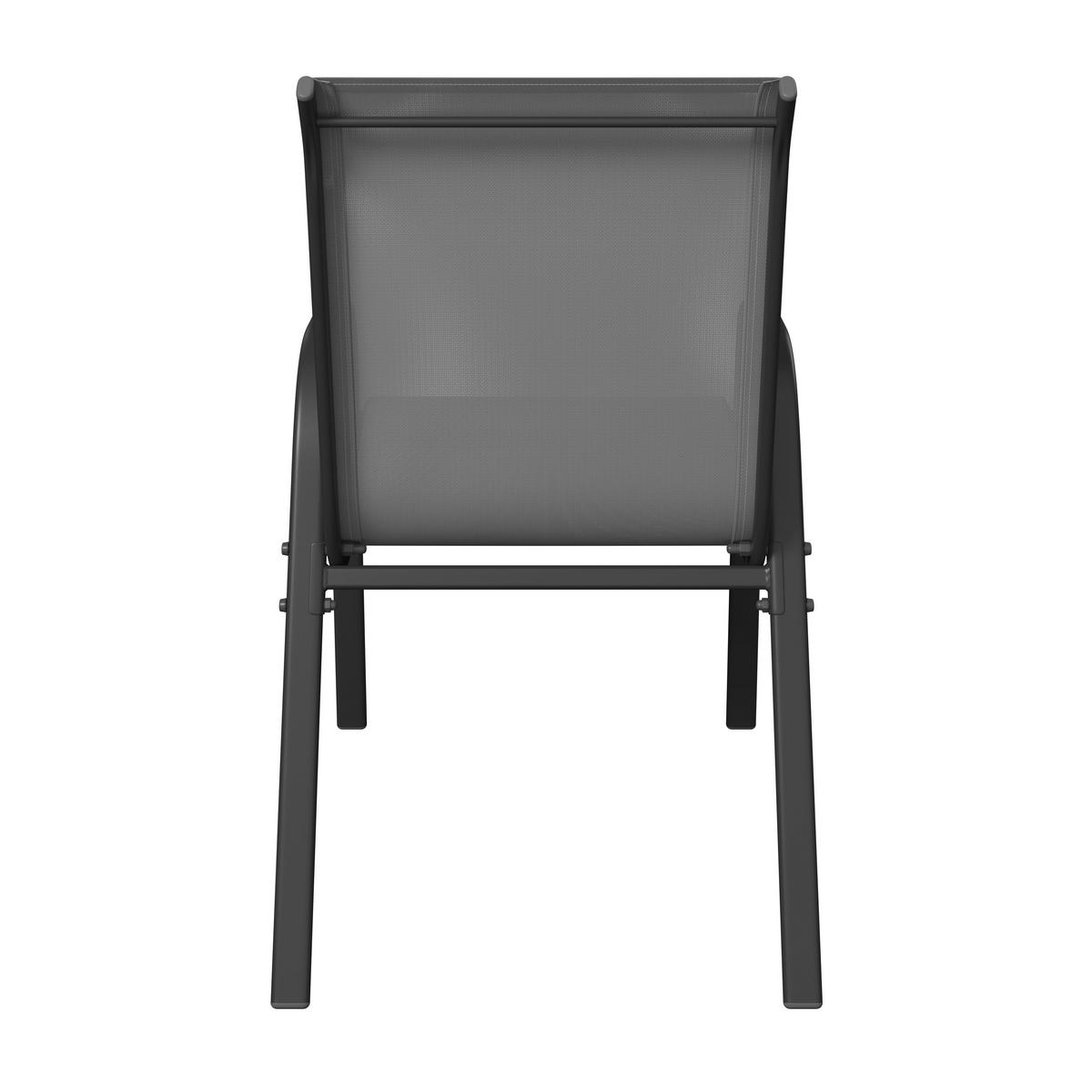 Gartenset Barcelona - Dunkelgrau, MODERN, Glas/Textil (150/73/80cm) - Beldano