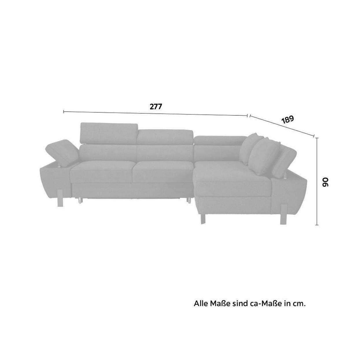 Sedacia súprava MILNA, pravá, béžová - čierna/béžová, Modern, kov/textil (277/189cm) - Mömax