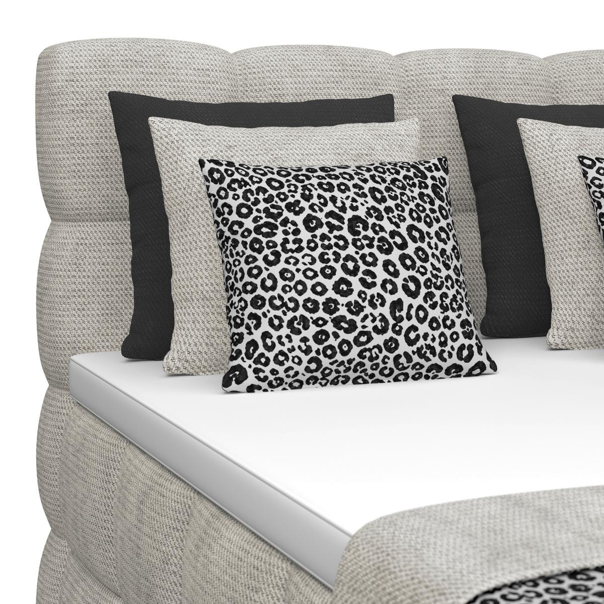Boxspringbett Brisbane inkl. Bettkasten 140x220 - Ecru/Schwarz, Trend, Holz/Holzwerkstoff (140/220cm) - Sembella
