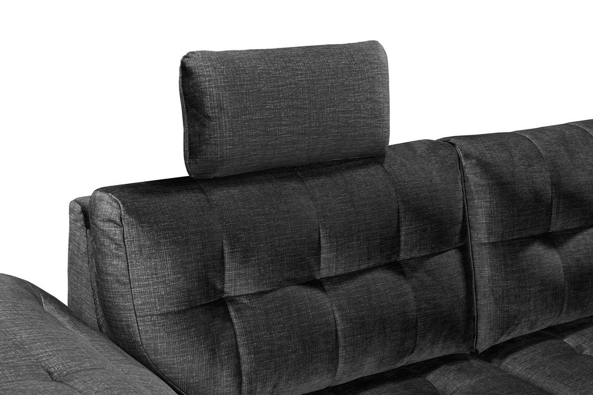 Ecksofa Estrella Schwarz S: 283x217 cm - Schwarz, KONVENTIONELL, Textil (283/217cm) - MID.YOU