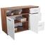 Komoda Roma1, 3 Laden, 2 Tüen - farby dubu/biela, Moderný, kompozitné drevo (138/80/45cm) Komoda Roma1, 3 Laden, 2 Tüen - farby dubu/biela, Moderný, kompozitné drevo (138/80/45cm)