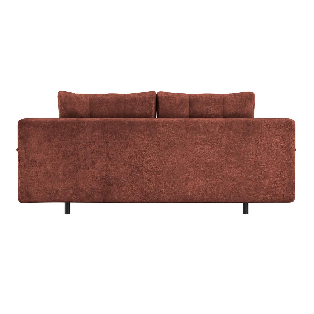 Schlafsofa Perla Rot B: 203 Cm - Bordeaux/Schwarz, KONVENTIONELL, Textil (203/94/96cm)