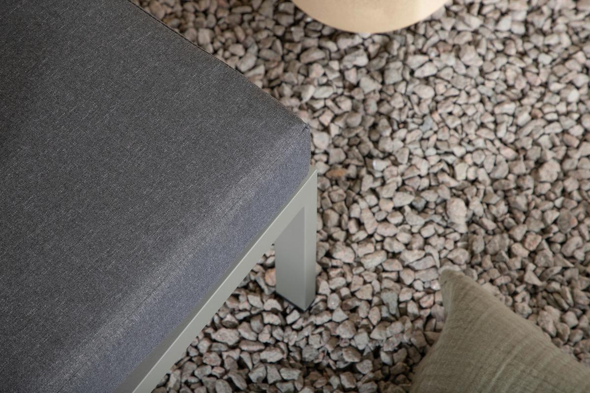 Loungeeckteil Copacabana - Pastellgrün/Grau, KONVENTIONELL, Metall (74/65/74cm) - Gardenson