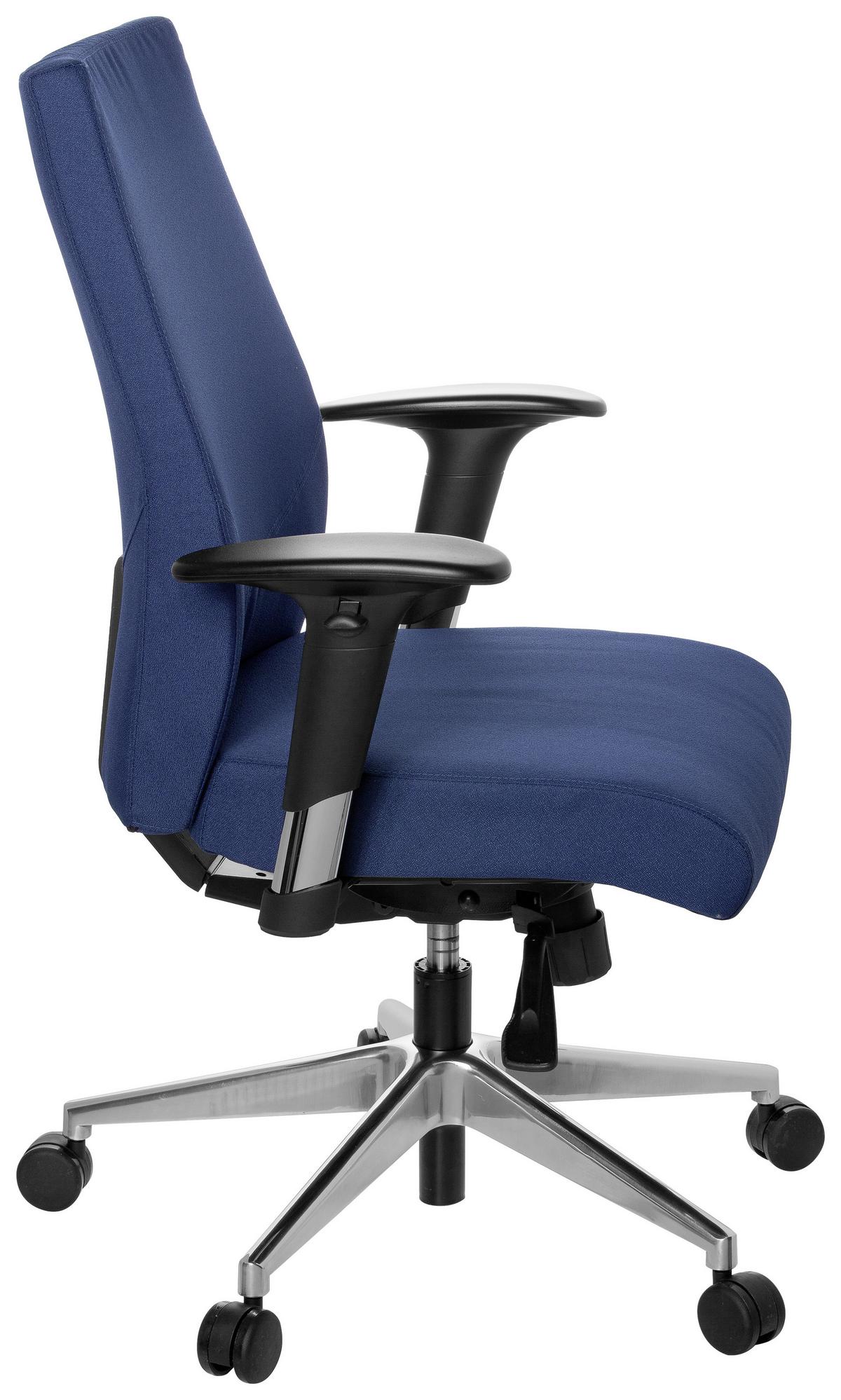 Drehstuhl Pro-Tec 250 Dunkelblau - Alufarben/Schwarz, MODERN, Kunststoff/Textil (57/116/51cm) - MID.YOU