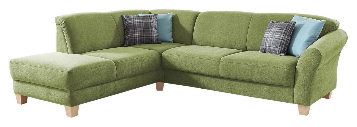 Ecksofa Gotland grün, 212x257 cm - Naturfarben/Grün, KONVENTIONELL, Textil (212/257cm) - Sit & More