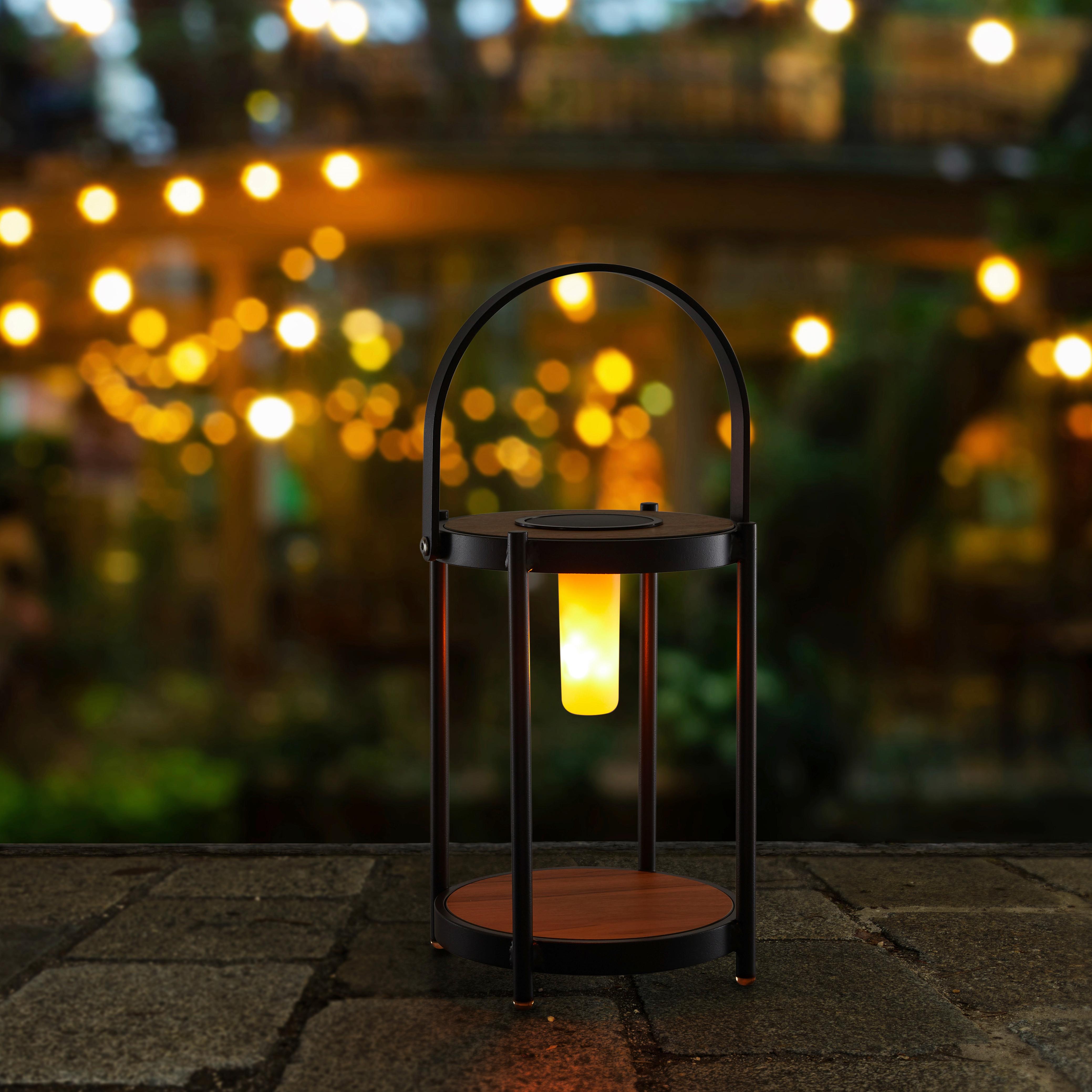 Solární svítidlo PIOLA černé - černá, Moderní, kov/plast (20/29/20cm) - Bessagi Garden