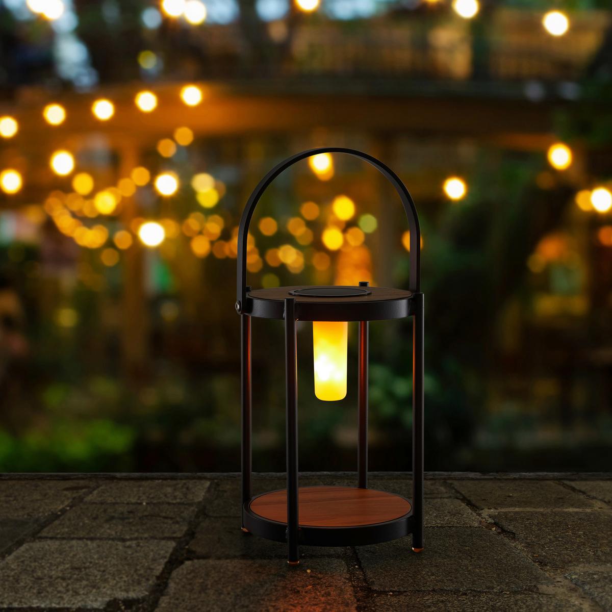 Solárne svietidlo PIOLA čierna - čierna, Modern, kov/plast (20/29/20cm) - Bessagi Garden