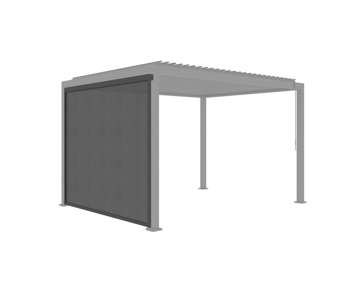 Rollo für Pergola Core + Textil, BxH: ca. 371x231,5 cm - Anthrazit, Basics, Textil (371/231,5/8,5cm) - Gardenson