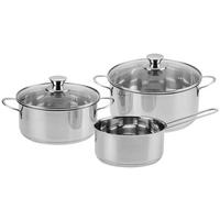 Kochtopfset Basic Line 5 Tlg. Edelstahl - Basics, Glas/Metall (48,5/14,2/27cm) - Berndorf