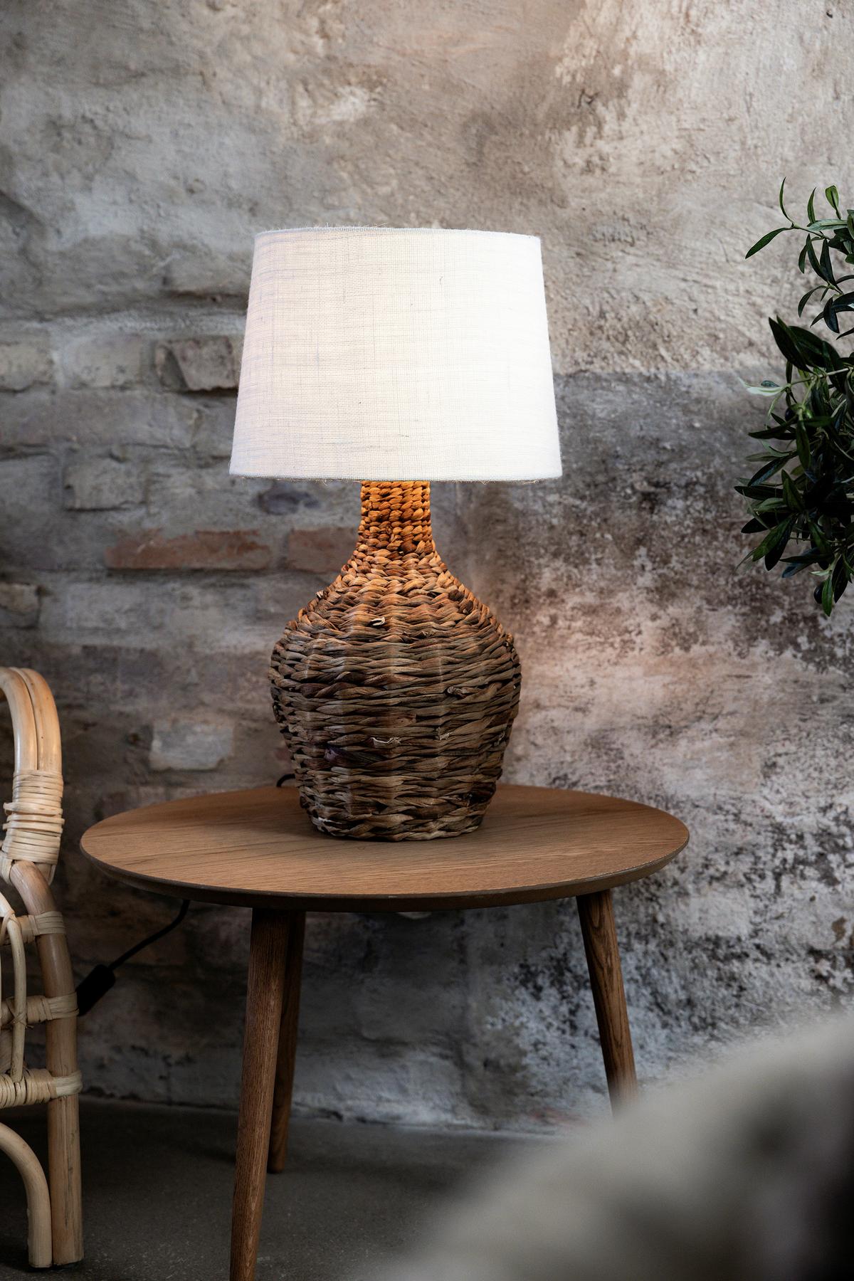 Tischleuchte Timerfunktion, 40w - Naturfarben/Weiß, Basics, Naturmaterialien (32/58/32cm) - Markslöjd