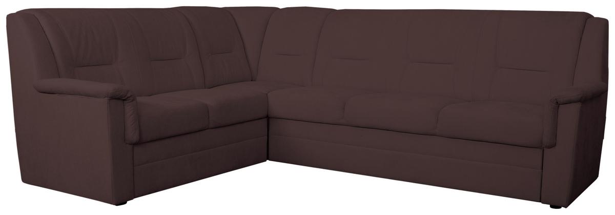 ECKSCHLAFSOFA Rafael, Dunkelrot S: 279x224cm - Beige/Schwarz, Trend, Textil (279/224cm)