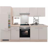 Kuchynský blok NEPAL bez spotrebičov, šírka 270 cm - kašmírová/farba duba, Modern, kompozitné drevo (270cm) - MID.YOU