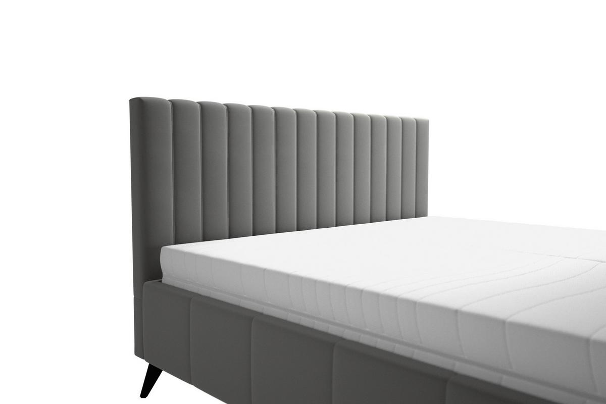 Manželská posteľl Vivien 2, 180x200, šedá - šedá/černá, Moderní, dřevo/textil (180/200cm)