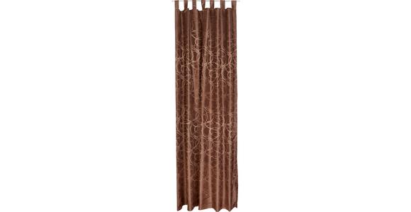 Vorhang mit Schlaufen und Band Linda 140x255 cm Braun - Braun, KONVENTIONELL, Textil (140/255cm) - Ondega