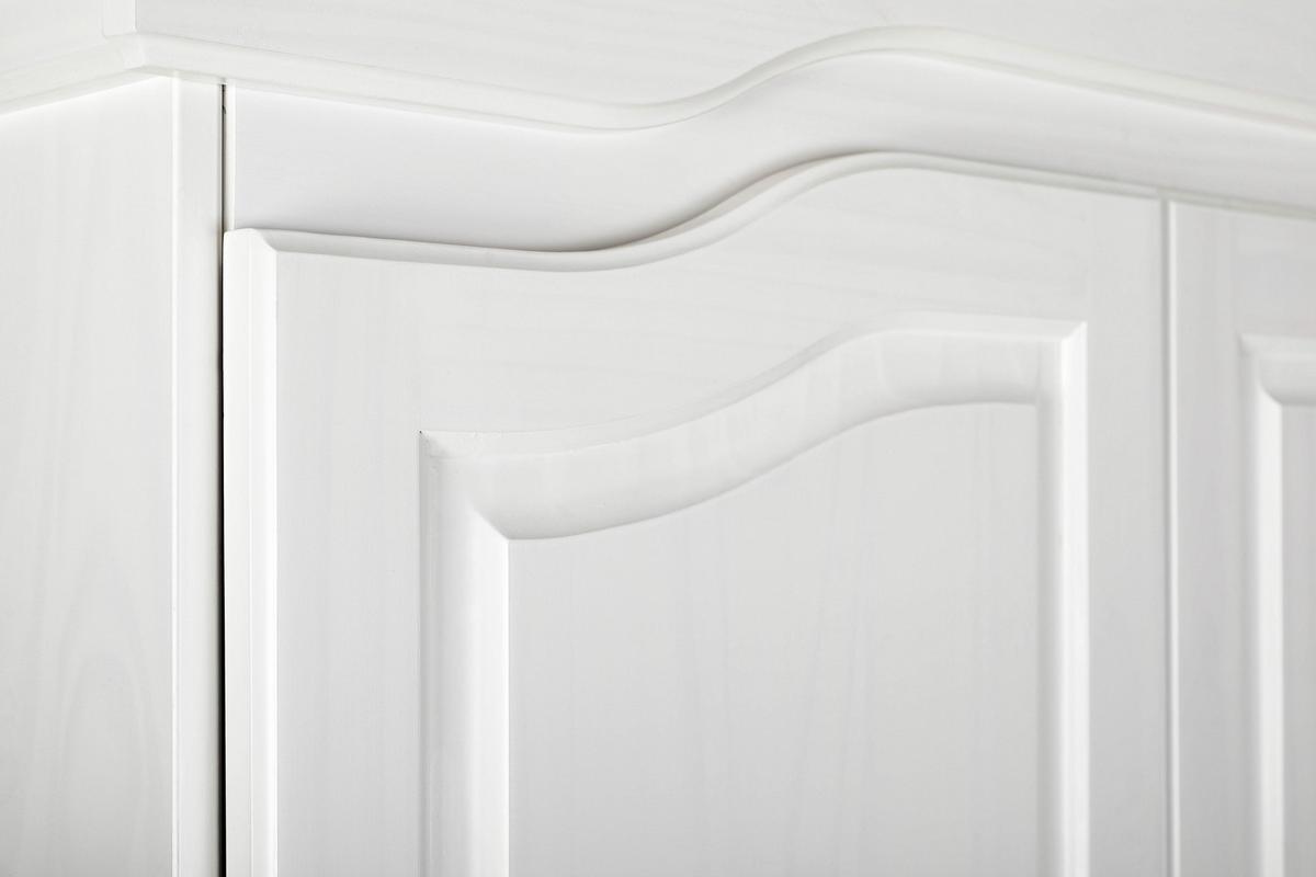 Drehtürenschrank Massiv B: 197 cm Isny, Weiß - Weiß, KONVENTIONELL, Holz (182/198/60cm) - MID.YOU