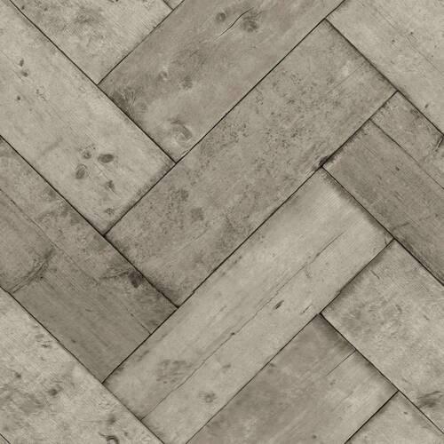 Vliestapete Herringbone - Hellgrau, Basics, Papier/Kunststoff (53/1000cm)