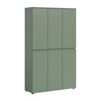 Garderobenschrank Scarpa, Graugrün B: 105 Cm - Schwarz/Graugrün, Design, Holzwerkstoff (105/175/37cm) - Livetastic