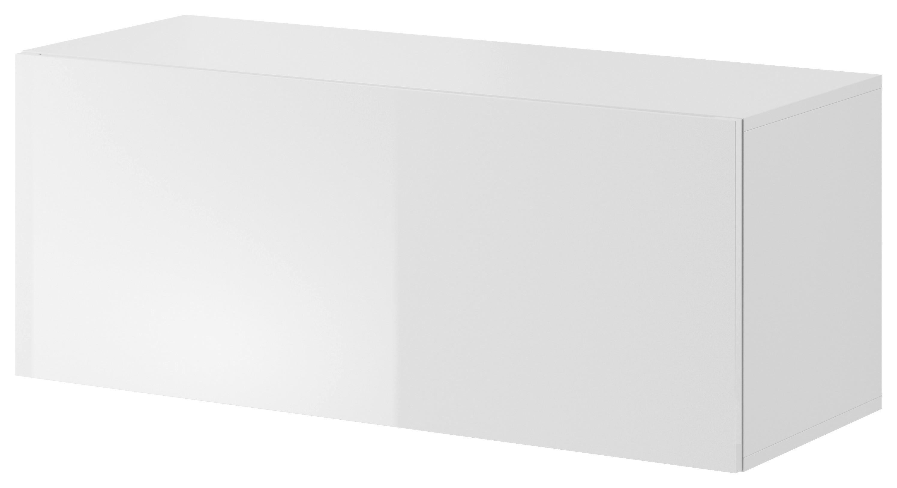 TV-Lowboard Vivien 03 B: 140 cm Schwarz - Weiß Hochglanz/Weiß, Design, Holzwerkstoff (100/40/38cm) - Livetastic