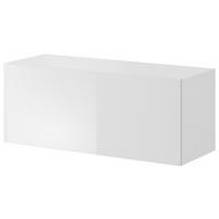 TV-Lowboard Vivien 03 B: 140 cm Schwarz - Weiß Hochglanz/Weiß, Design, Holzwerkstoff (100/40/38cm) - Livetastic