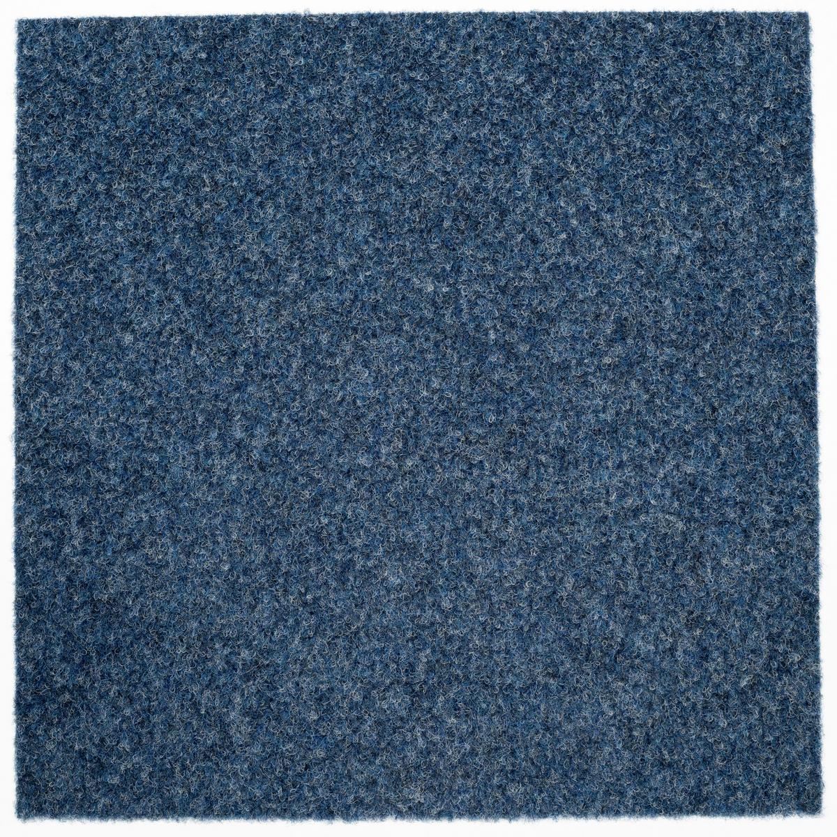 Teppichfliese Blau Solid Vel 50x50 cm Florhöhe 4 mm - Basics, Textil (50/50cm)