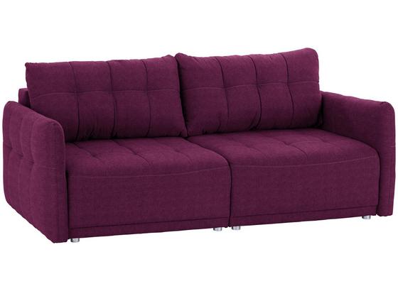 Bigsofa mit Bettfunktion und Bettkasten Modena Webstoff - Silberfarben/Lila, Natur, Textil (223/92/107cm) - Luca Bessoni Bigsofa mit Bettfunktion und Bettkasten Modena Webstoff - Silberfarben/Lila, Natur, Textil (223/92/107cm) - Luca Bessoni