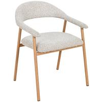 Armlehnstuhl Linea Beige/Eichefarben B: 59 cm - Eichefarben/Beige, Basics, Holz/Textil (59/75/62cm) - Livetastic