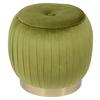 Hocker Lilje 100 - Goldfarben/Grün, Design, Textil (43/42cm) - Kayoom