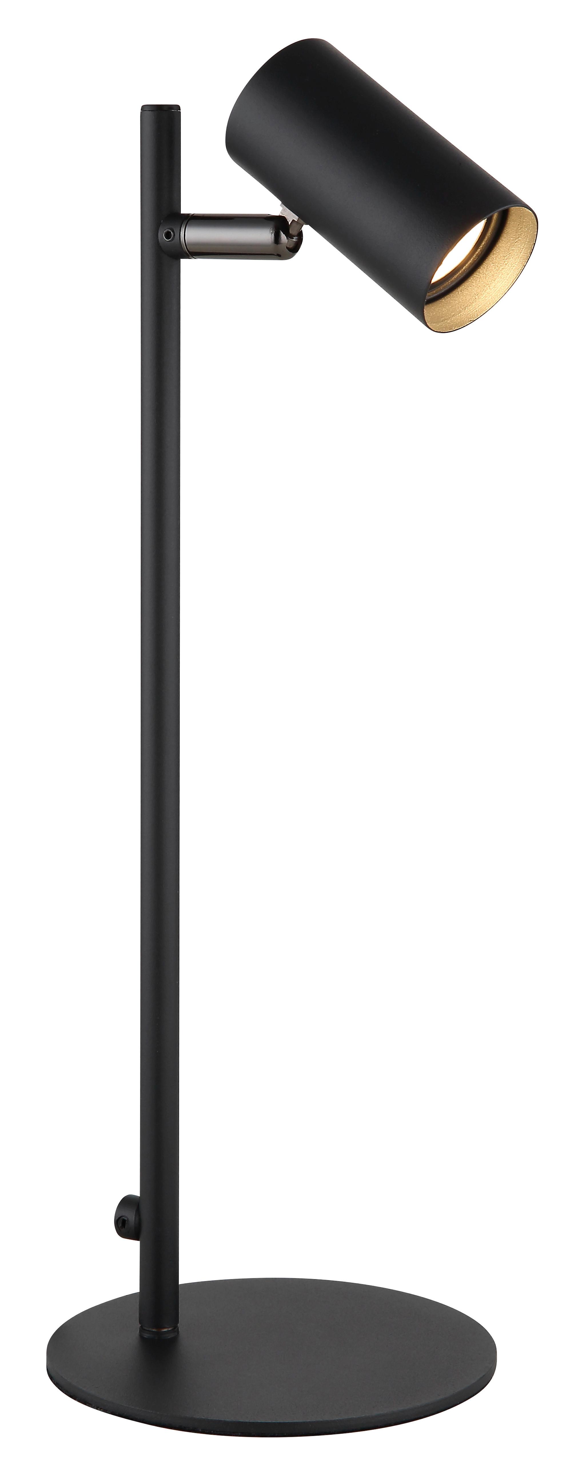 LED-Tischleuchte 3000k, 6w - Schwarzchrom/Schwarz, Design, Kunststoff/Metall (13/35,5cm) - Globo