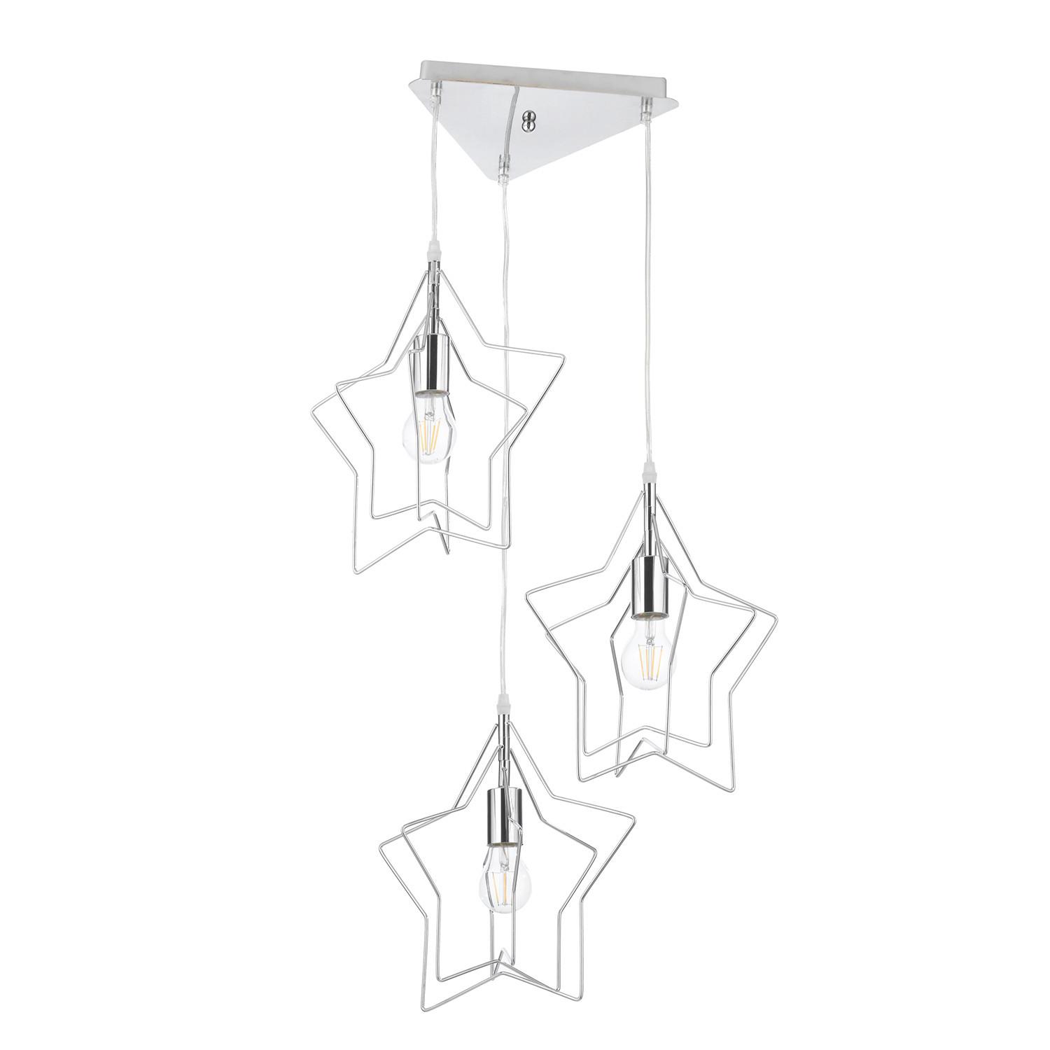 Kinderhängeleuchte 4983/s - Chromfarben, Design, Metall (38/120cm)