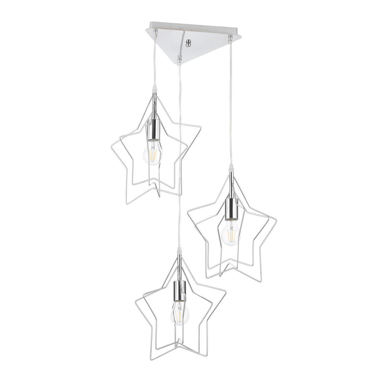 Kinderhängeleuchte 4983/S - Chromfarben, Design, Metall (38/120cm)