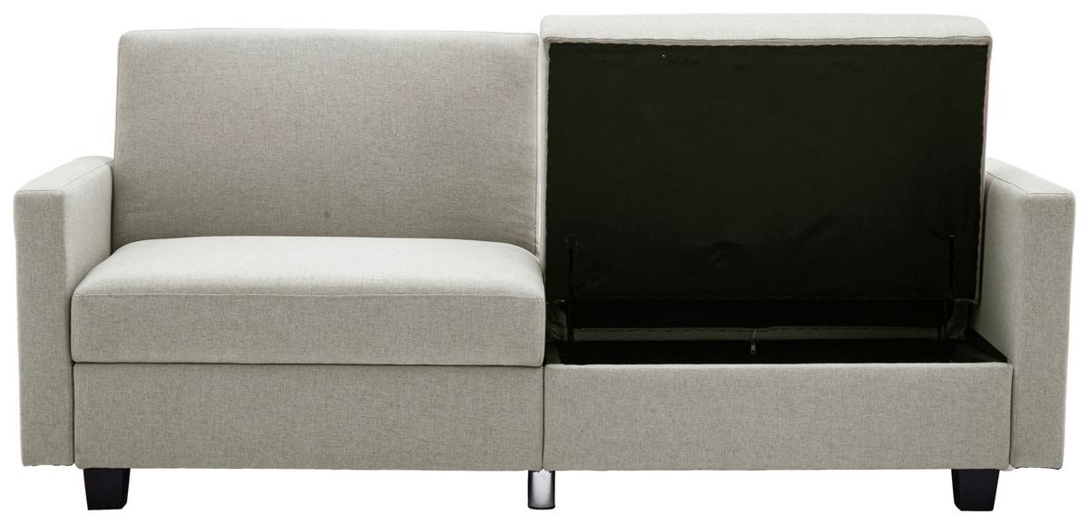 Schlafsofa Kipu Weiß B: 192 cm - Creme/Schwarz, Basics, Textil (192/76/85cm) - P & B