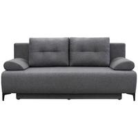 Boxspringová pohovka VIERA, tmavě šedá - černá/tmavě šedá, Moderní, kov/textil (201/100/105cm)