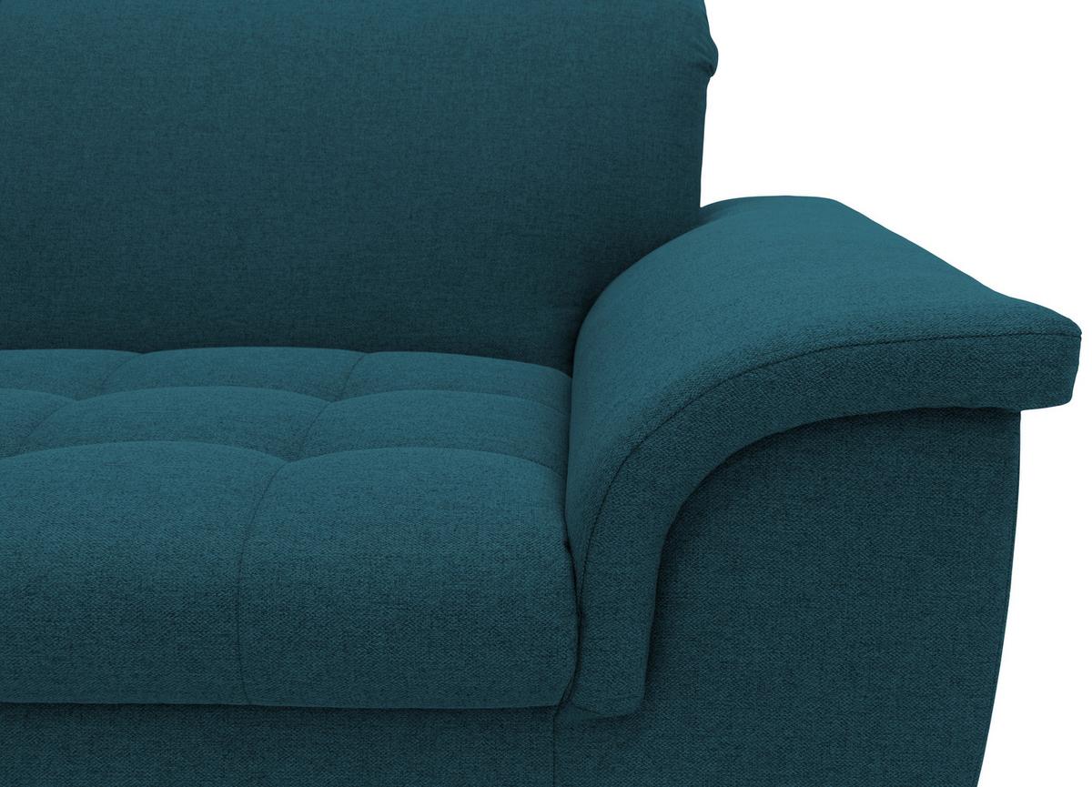 2-sitzer-sofa Franzi Armlehnen Petrol Webstoff - Chromfarben/Dunkelblau, KONVENTIONELL, Textil (190/81/97cm) - MID.YOU