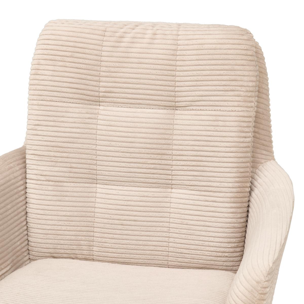 Armlehnstuhl Matti Taupe, Sitzfläche 360° drehbar - Taupe/Naturfarben, KONVENTIONELL, Holz/Textil (60/93/65,5cm) - Livetastic